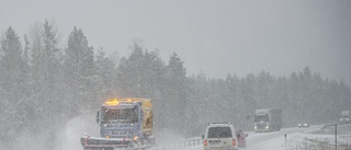 Flera trafikolyckor – snöfallet har avtagit