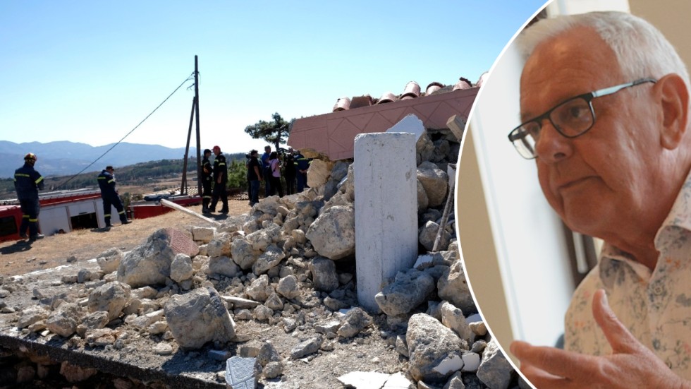 Vimmerbybon och S-politikern Lennart Nygren är på Kreta på semester och berättar hur betonggolvet skakade på tisdagsförmiddagen. Jordbävningsbilden är från jordbävningen som inträffade centralt på ön den 27 september.