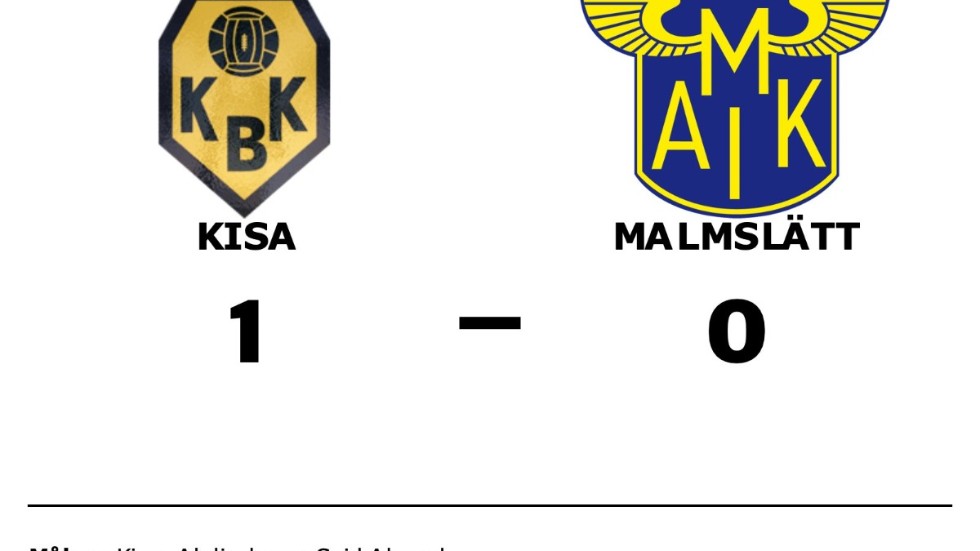 Kisa BK vann mot Malmslätts AIK