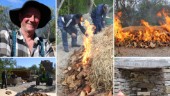 Jungfrutändning av nya såidet i Vamlingbo: "Det brinner ju som satan"