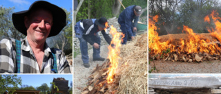 Jungfrutändning av nya såidet i Vamlingbo: "Det brinner ju som satan"