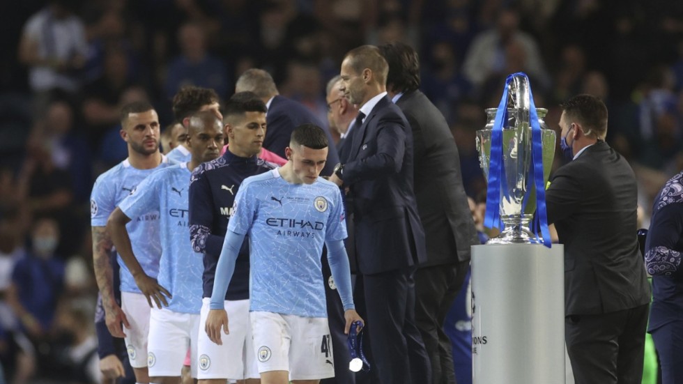 Deppigt i Manchester City efter finalen.