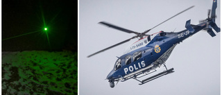 Helikoptern skulle göra stan tryggare – blev beskjuten med laser