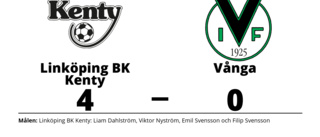Förlust med 0-4 för Vånga mot Linköping BK Kenty