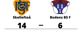 Bottennapp för Bodens BS F borta mot Skellefteå