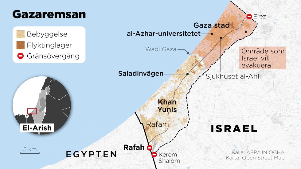 Saladinvägen går genom hela Gazaremsan, och är det huvudsakliga sättet att ta sig från staden Gaza till Khan Yunis och sydvästra gränsen.