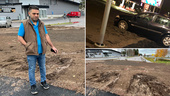Bilist körde fast vid avstängd korsning