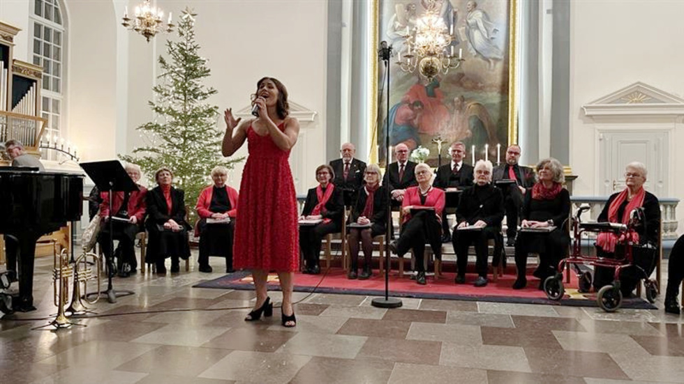 Johanna Abenius sjöng på trettondagskonserten i Vimmerby kyrka i lördags.
