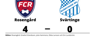 Storseger för Rosengård - 4-0 mot Svärtinge