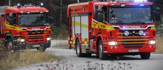 Larm om brand i radhus i Luleå