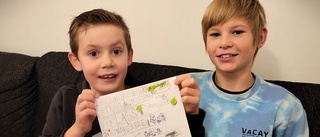 Bertil, 6, och Gustav, 11, vann i UNT:s julkalender