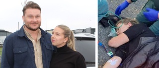 Evelina, 30, var sekunder från att dö – räddades av maken Oskar