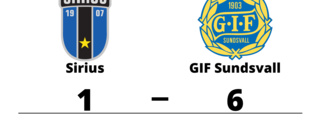 GIF Sundsvall bröt Sirius segersvit