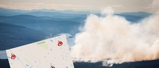 Skogsbränderna: Fyra aktiva insatser just nu