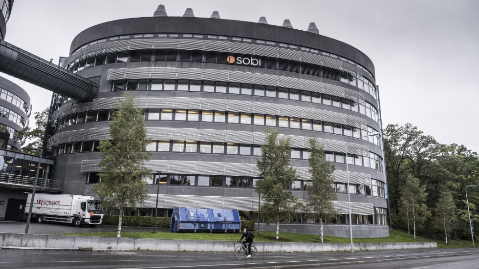 Läkemedelsbolaget Sobis huvudkontor i Solna. Arkivbild.