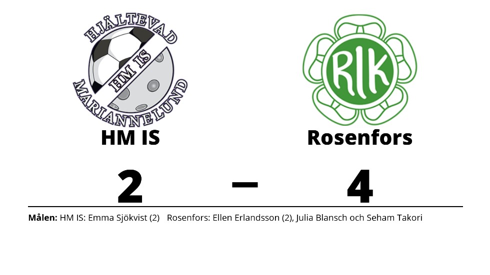 HM IS (9-m) förlorade mot Rosenfors IK (9-m)