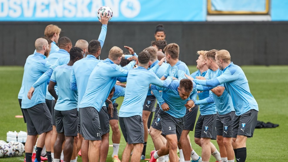 Malmö FF under ett träningspass på Eleda Stadion. Arkivbild.