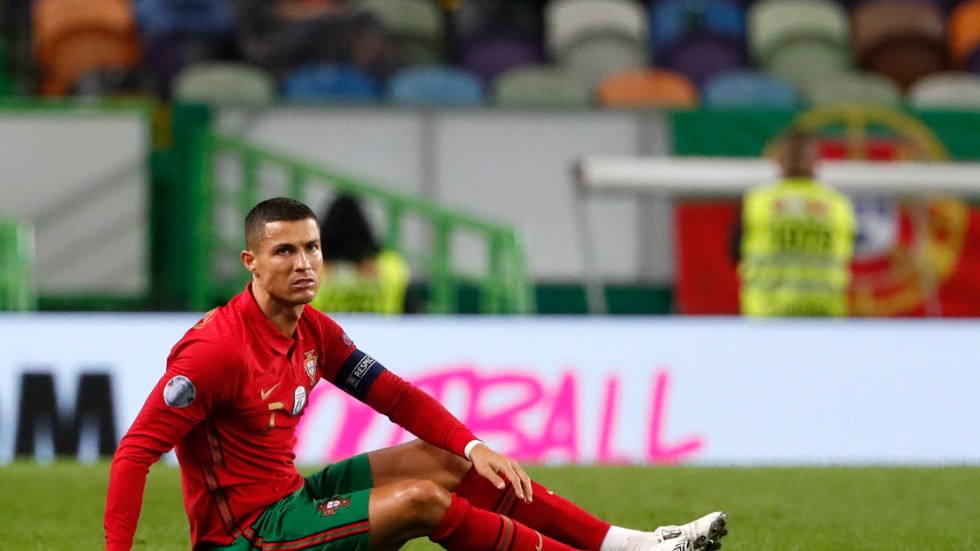 Portugals Cristiano Ronaldo missar matchen mot Sverige sedan han testat positivt för coronaviruset. Arkivbild.