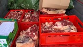 Hundratals kilo tinande kött hittades i skåpbilen. "Hela slaktdelar låg utanför påsarna"