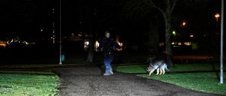 Polisen sökte med hundar efter uppgifter om bråk