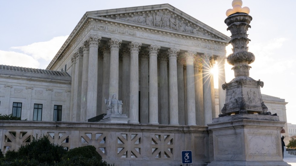 USA:S Högsta domstol i Washington DC. Arkivbild.