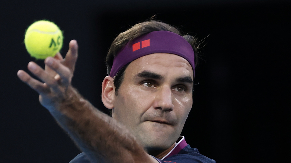 Roger Federer under sin senaste tävlingsmatch, i semifinalen mot Novak Djokovic i årets Australian Open.