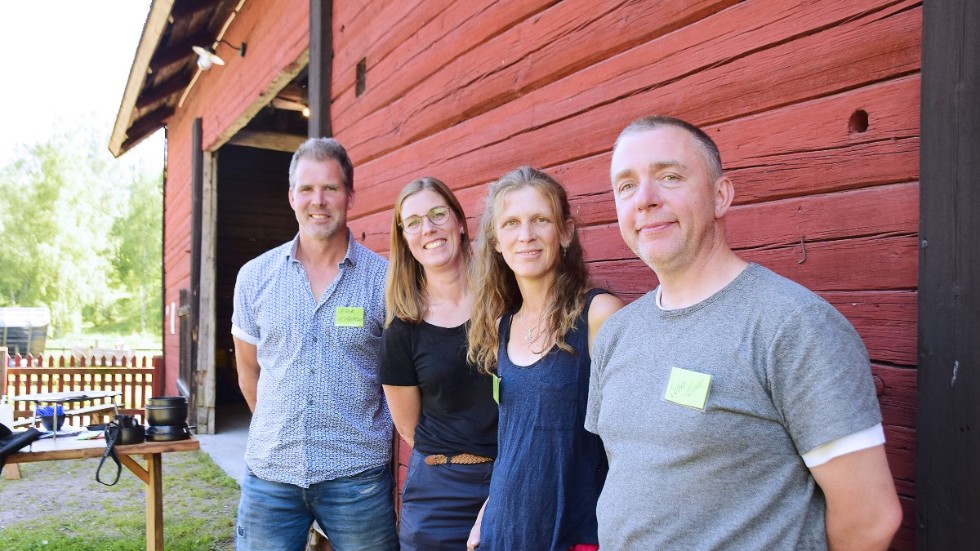 Erik Hjärtfors, Jenny Fröberg, Ellen Nystedt och Sven-Erik Larsson jobbar för mångbruk i Småland. ”Vi vill skapa en plats där man kan dela med sig av kunskap, utvecklas och hitta samarbetspartners." 