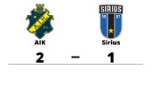 Sirius föll borta mot AIK