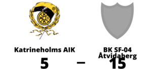 Katrineholms AIK föll tungt mot BK SF-04 Åtvidaberg