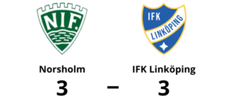 Oavgjort för Norsholm hemma mot IFK Linköping