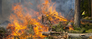 Drönare på väg till skogsbrand i Jokkmokk