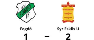 Fogdö föll med 1-2 mot Syr Eskils U