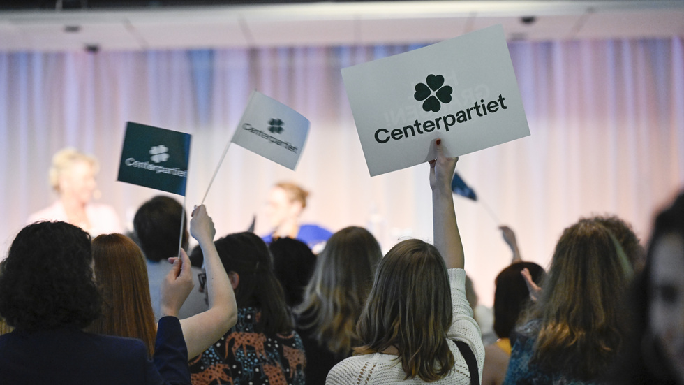 Centerpartiets valvaka på Münchenbryggeriet i Stockholm.