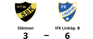 Slätmon besegrade på hemmaplan av IFK Linköp. B