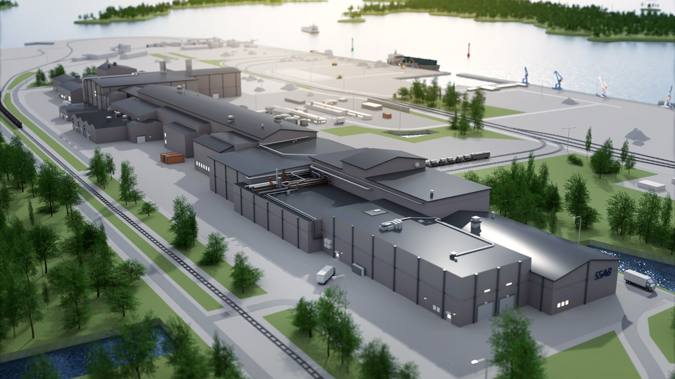 An artist's impression of how SSAB's new steelworks in Luleå will look.