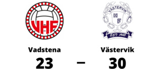 Västervik segrade i toppmötet - 30-23 mot Vadstena