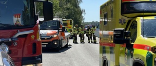 Singelolycka utanför Enköping – person förd till sjukhus