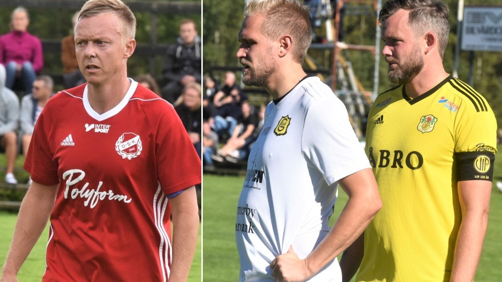 Christian Simonsson i Djursdala SK, Ola Lindblom i Gullringens GoIF och Rickard Thuresson i Vimmerby IF. Hur ska det gå för deras lag i division fyra i år?