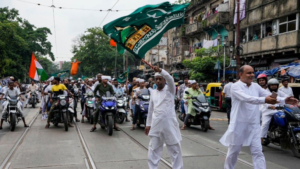 Protester hölls också runt om i Indien efter fredagsbönen, bland annat i Calcutta.