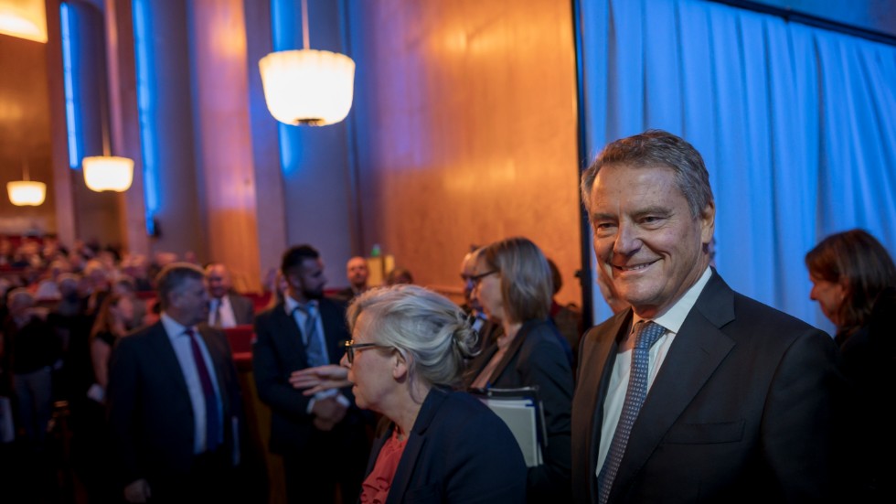 AB Volvos styrelseordförande Carl-Henric Svanberg (höger) vill att Sverige går med i Nato. Arkivbild.
