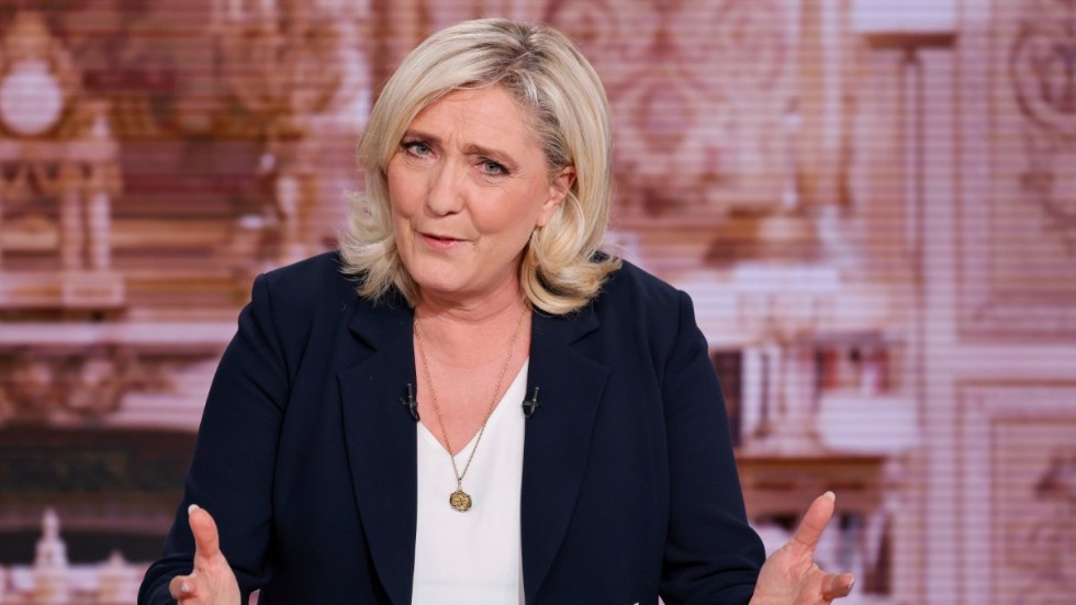 Franska högerextrema presidentkandidaten Marine Le Pen. Arkivbild.
