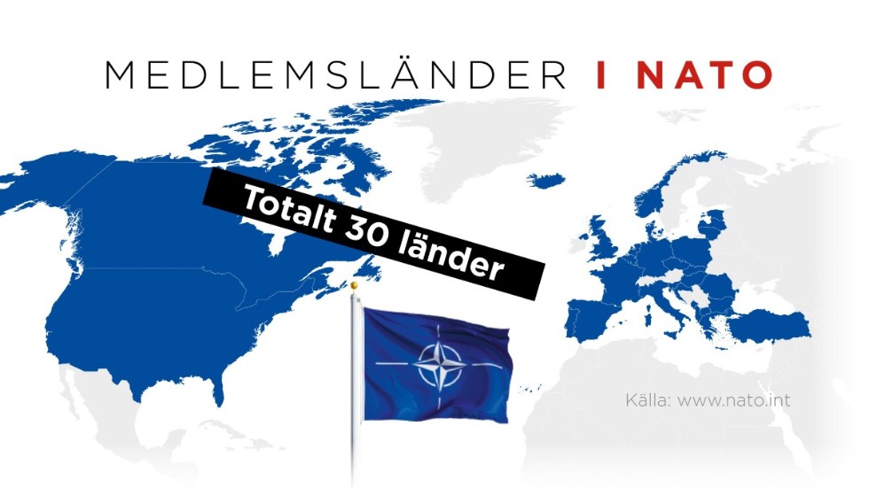 När Nato bildades 1949 ingick tolv länder, i dag består alliansen av 30 medlemsländer.