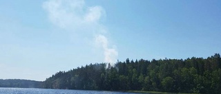 Skogsbrand utanför Uppsala