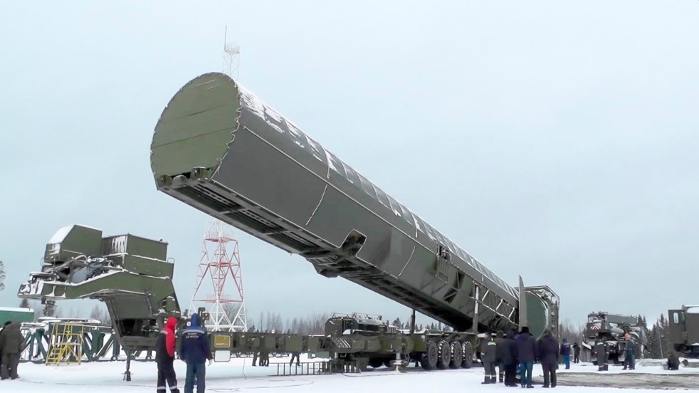 En rysk kärnvapenladdad interkontinental missil – byggd med hjälp av svensk teknik? Arkivbild.
