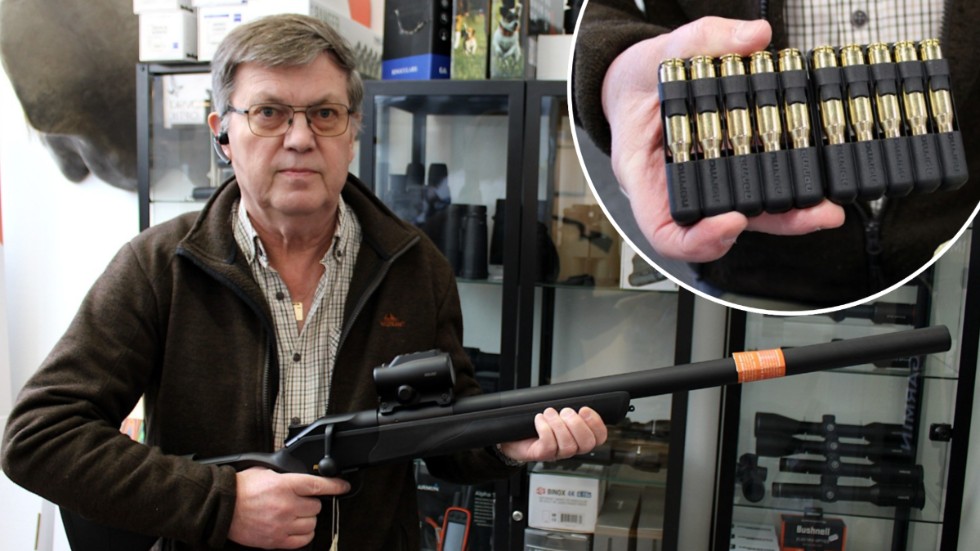 Peter Lundh, ägare till Interjakt i Hultsfred, menar att den ökade efterfrågan på ammunition beror på kriget i Ukraina.
