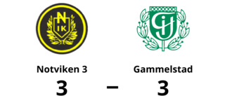 Gammelstad tog en poäng mot Notviken 3