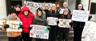 Nyköpingselever skolstrejkar för klimatet och hyllar Greta