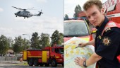 Fyra personer fast i brandröken – räddades med helikopter