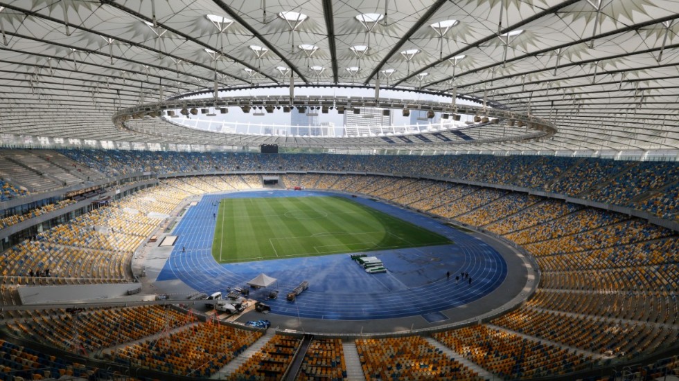 Kievs olympiastadion står värd för säsongens första match i ukrainska Premjer-liha – tisdagens möte mellan Sjachtar Donetsk och Metalist 1925 från Charkiv. Arkivbild.