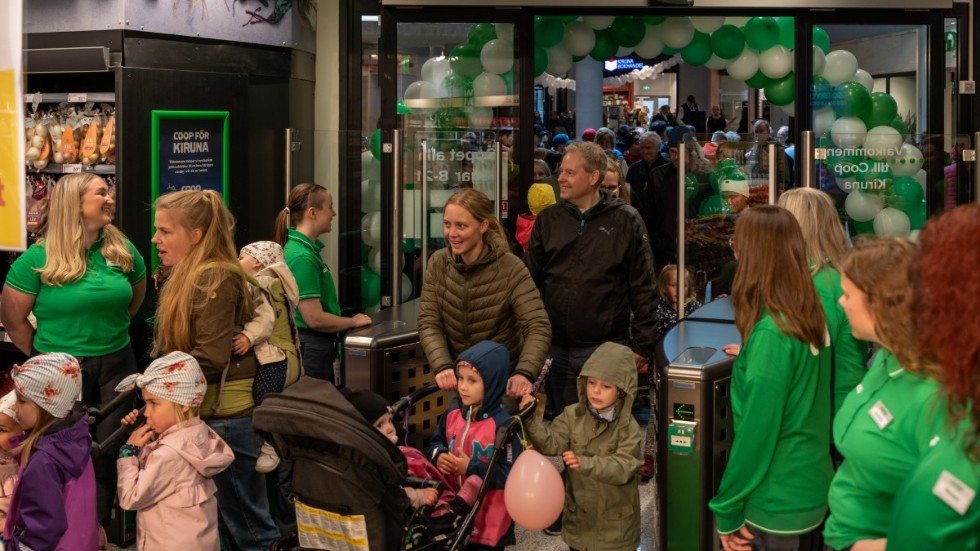 En ny Coop-butik invigdes i Kiruna centrum.